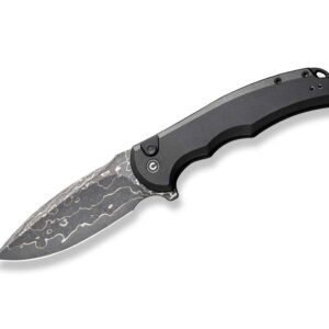 CIVIVI Button Lock Praxis Aluminum Black Damascus