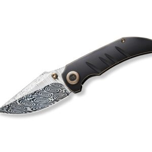 WE Knife Riff-Raff Bronze & Black Titanium Damascus