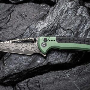 CIVIVI Sentinel Strike Aluminum Green & Black Damascus