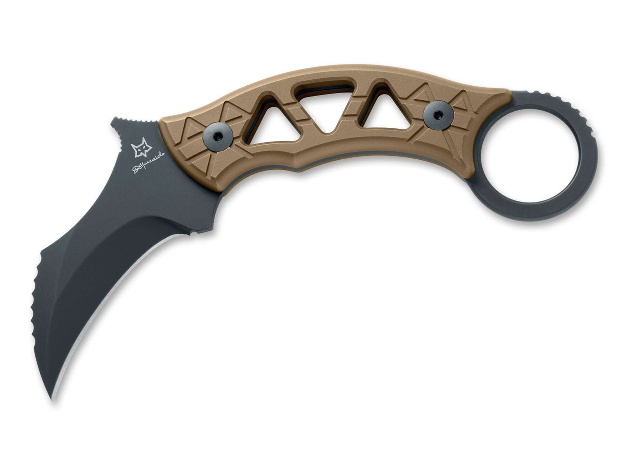 Fox Knives Tribal K Fixed Titanium Bronze Black PVD