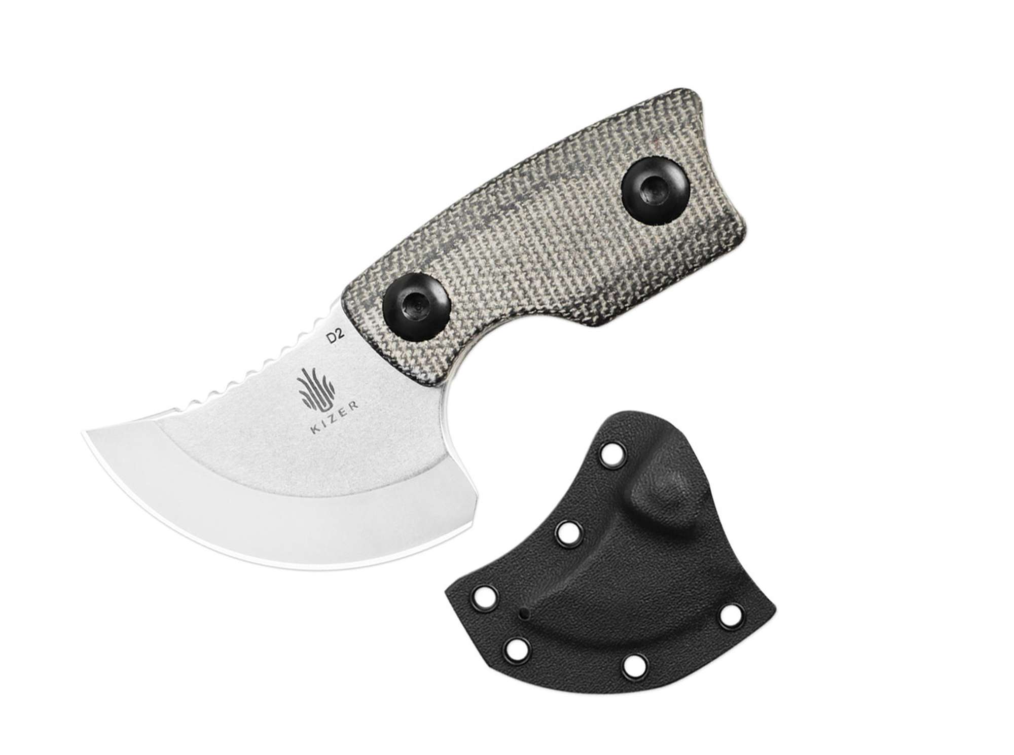 Kizer Variable Wharncliffe D2 Micarta Green