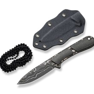 CIVIVI Mini Elementum Fixed Micarta Dark Green Damascus