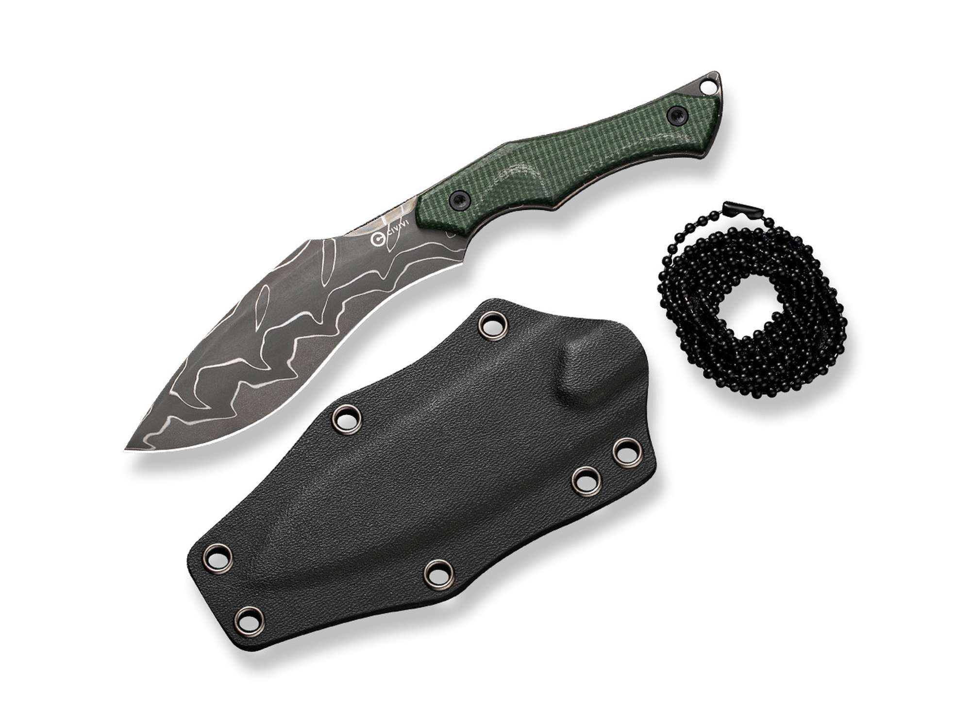 CIVIVI Vaquita II Micarta Green Damascus