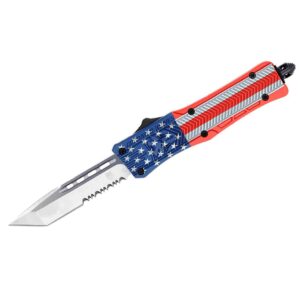CobraTec Small CTK-1 Cerakote American Flag Tanto Serrated