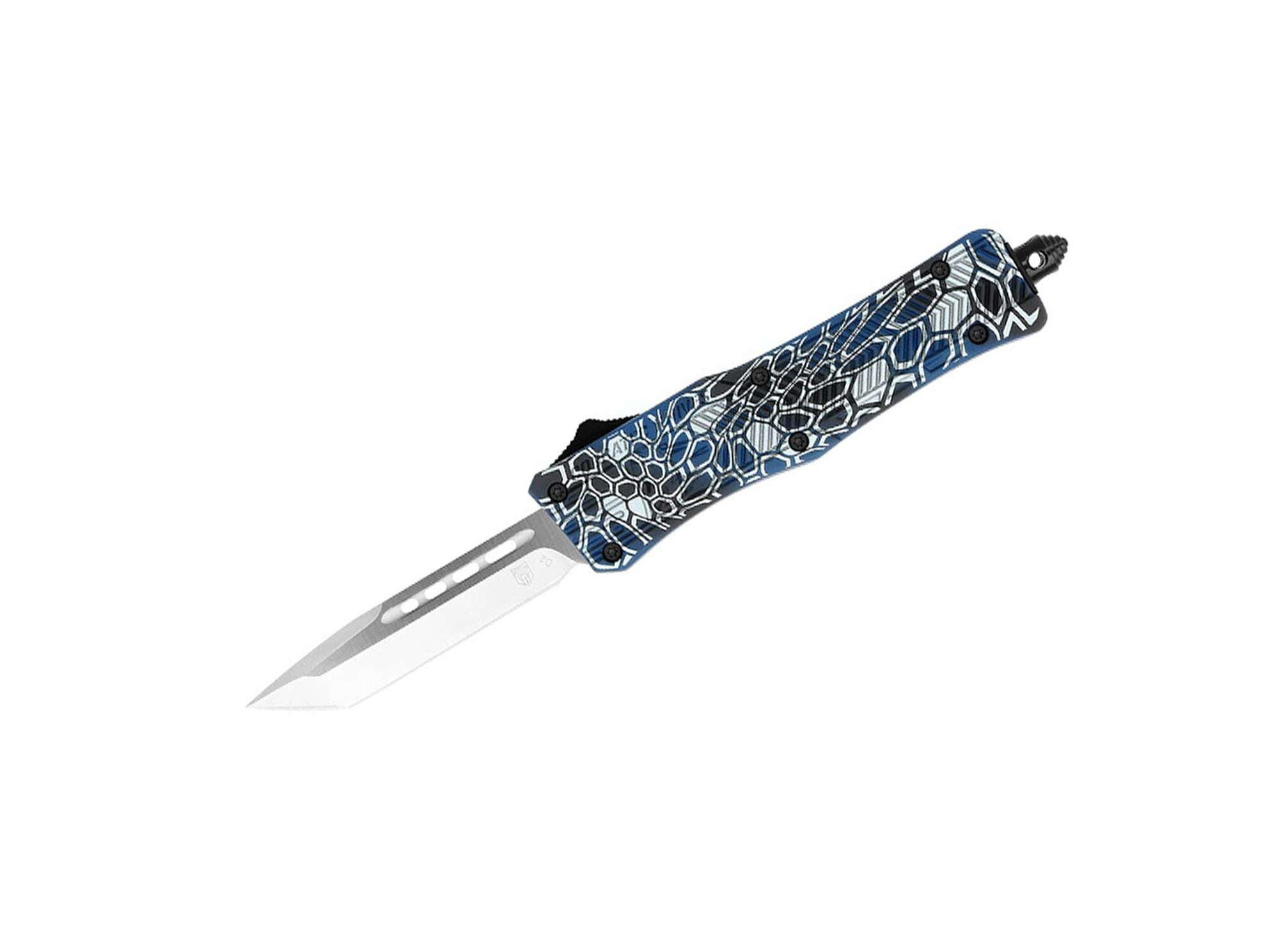 CobraTec Small CTK-1 Cerakote Blue Cobra Skin Tanto Not Serrated