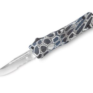 CobraTec Medium CTK-1 Cerakote Blue Cobra Skin Drop Serrated