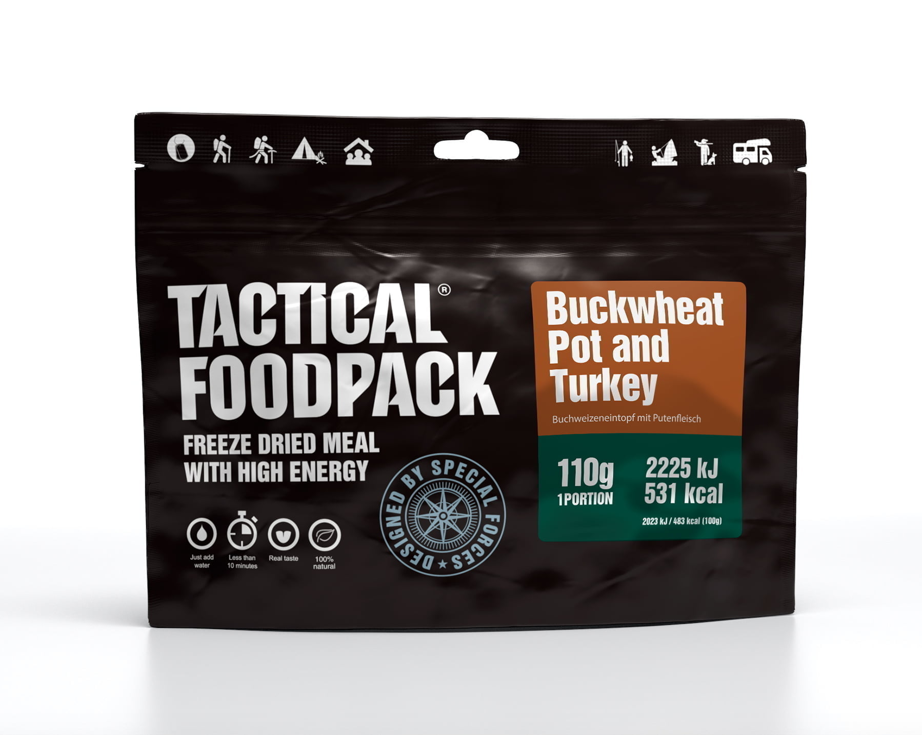 Tactical Foodpack Buckwheat Pot and Turkey 110g