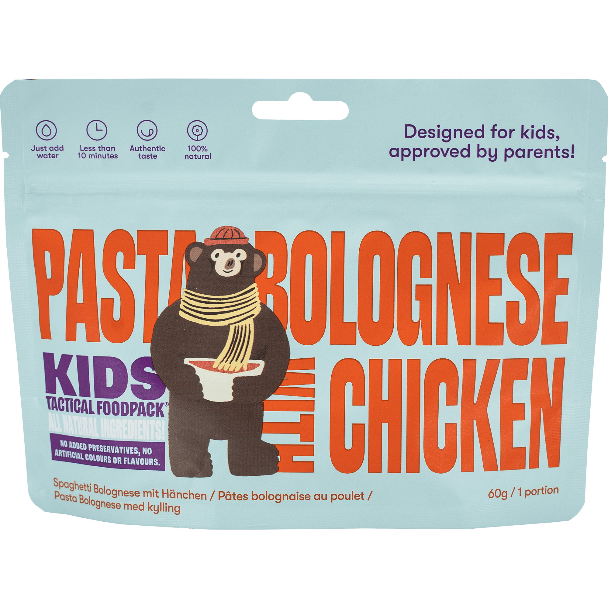 Tactical Foodpack KIDS Pasta Bolognese with Chicken 60g