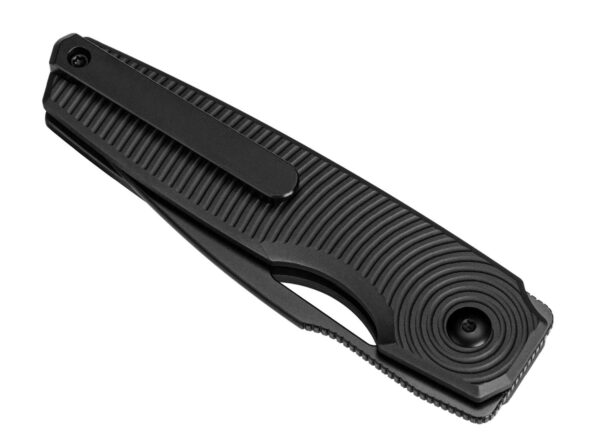 Kizer Dogfish Aluminum All Black Button Lock