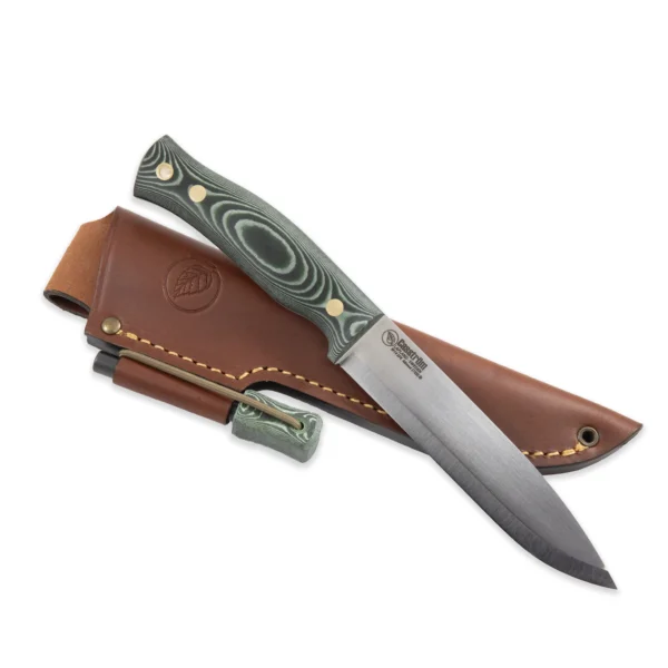 Casström No.14 SFK Green Micarta with Fire striker