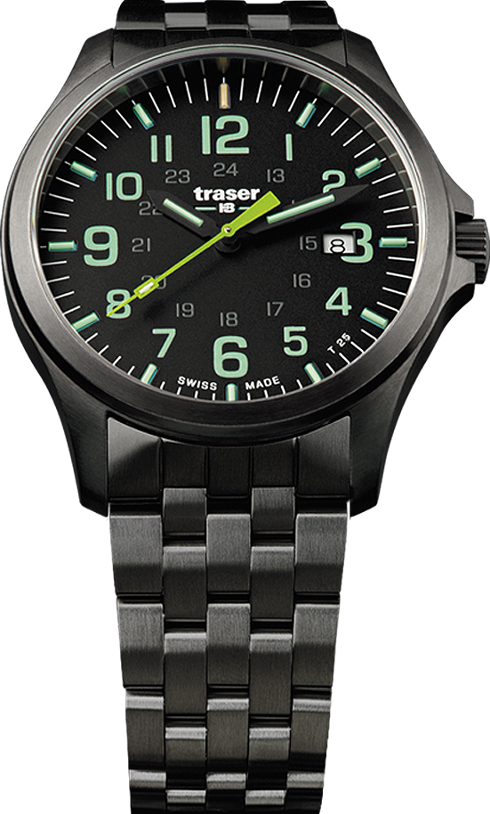 Traser P67 Officer Pro GunMetal Black/Lime