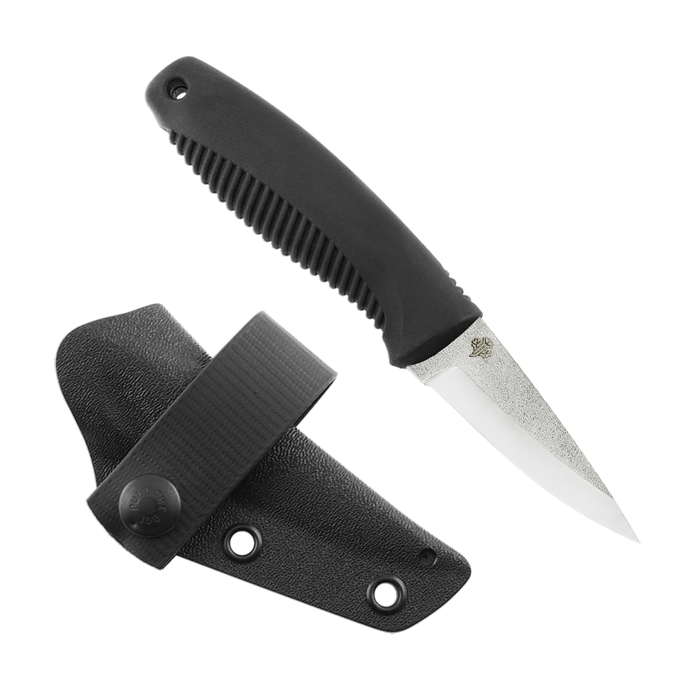 Peltonen Knives - M23 N690, Black Handle, Black Kydex Sheath