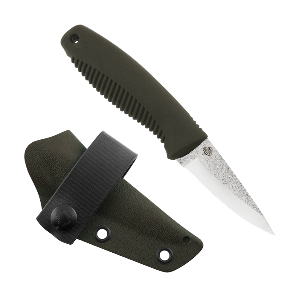 Peltonen Knives - M23 N690, Green Handle, Green Kydex Sheath